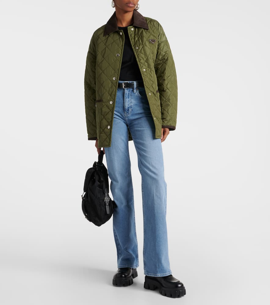Frame High-rise Straight Jeans In Blau