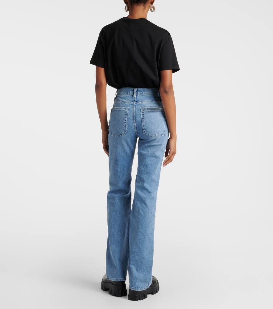 Shop Frame High-rise Straight Jeans In Blau