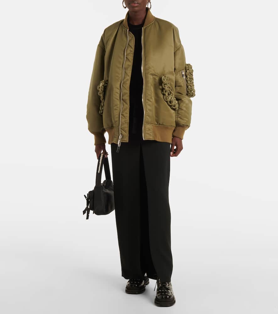 NOIR KEI NINOMIYA KNOT-DETAIL BOMBER JACKET 
