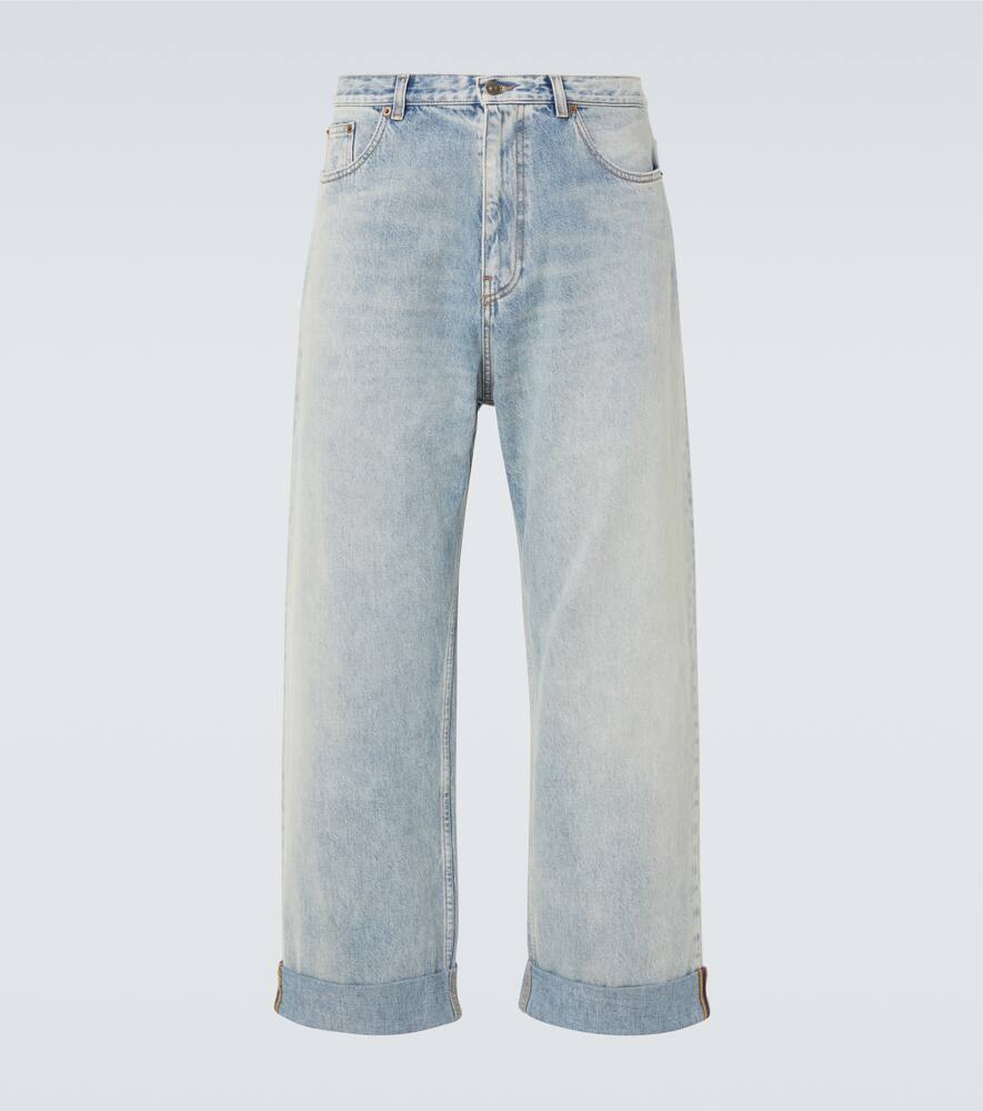 Valentino Wide-leg Jeans In Blue