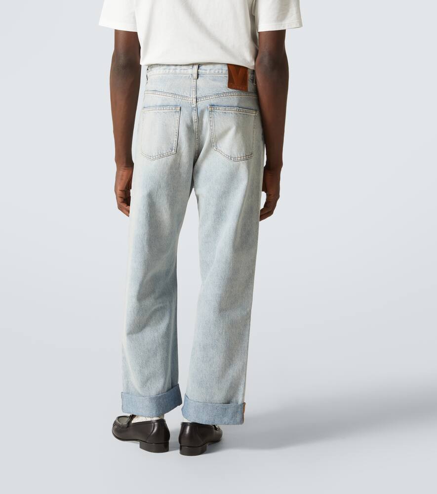 Valentino Wide-leg Jeans In Blue