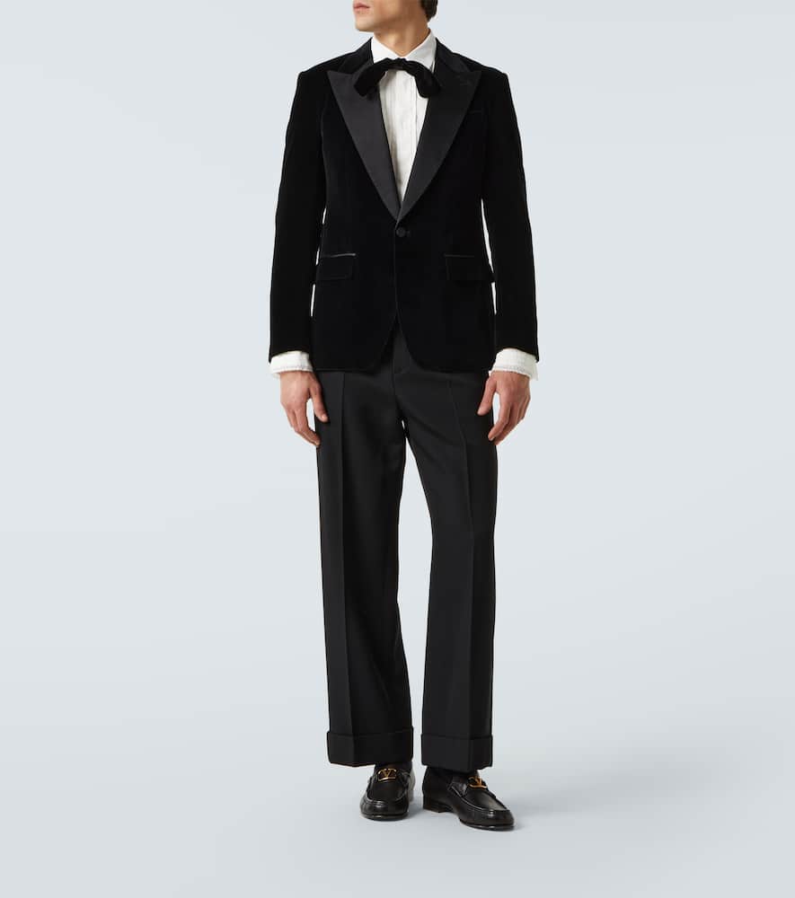 Valentino Virgin Wool Straight Pants In Black