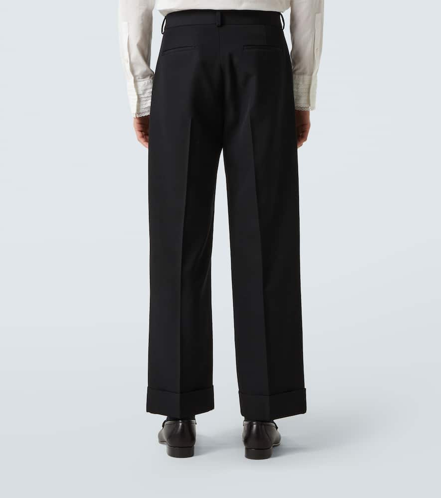 Valentino Virgin Wool Straight Pants In Black
