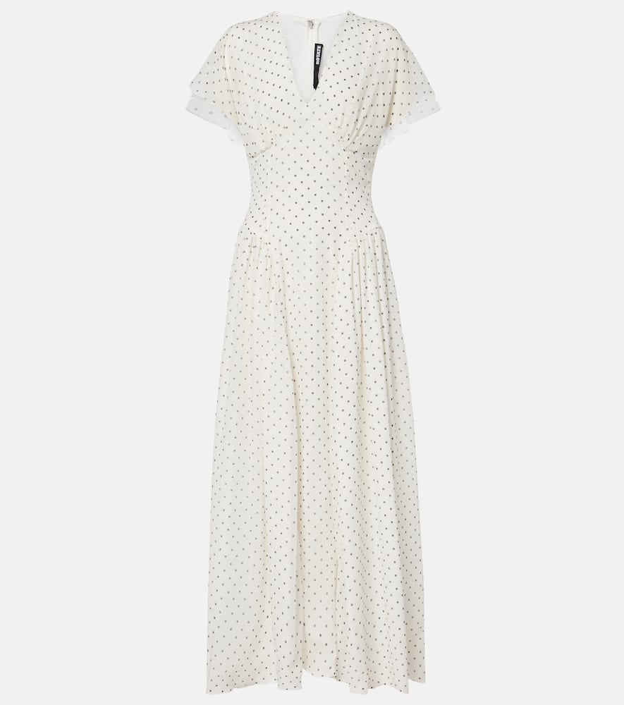 Polka-dot midi dress