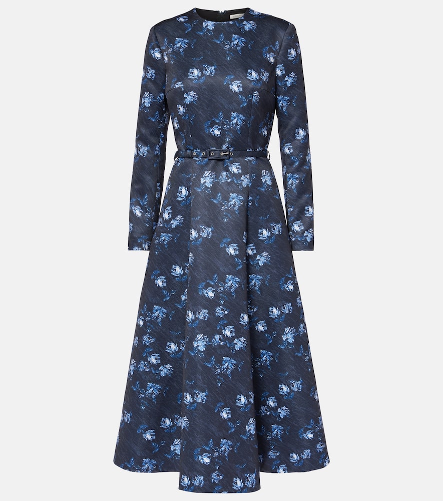 Capucine floral taffeta faille cocktail dress