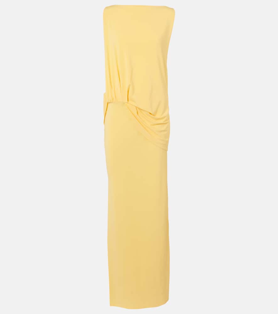 Peplo jersey maxi dress