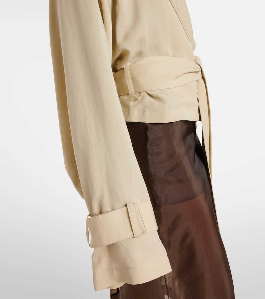 Shop The Frankie Shop Simona Cropped Trench Coat