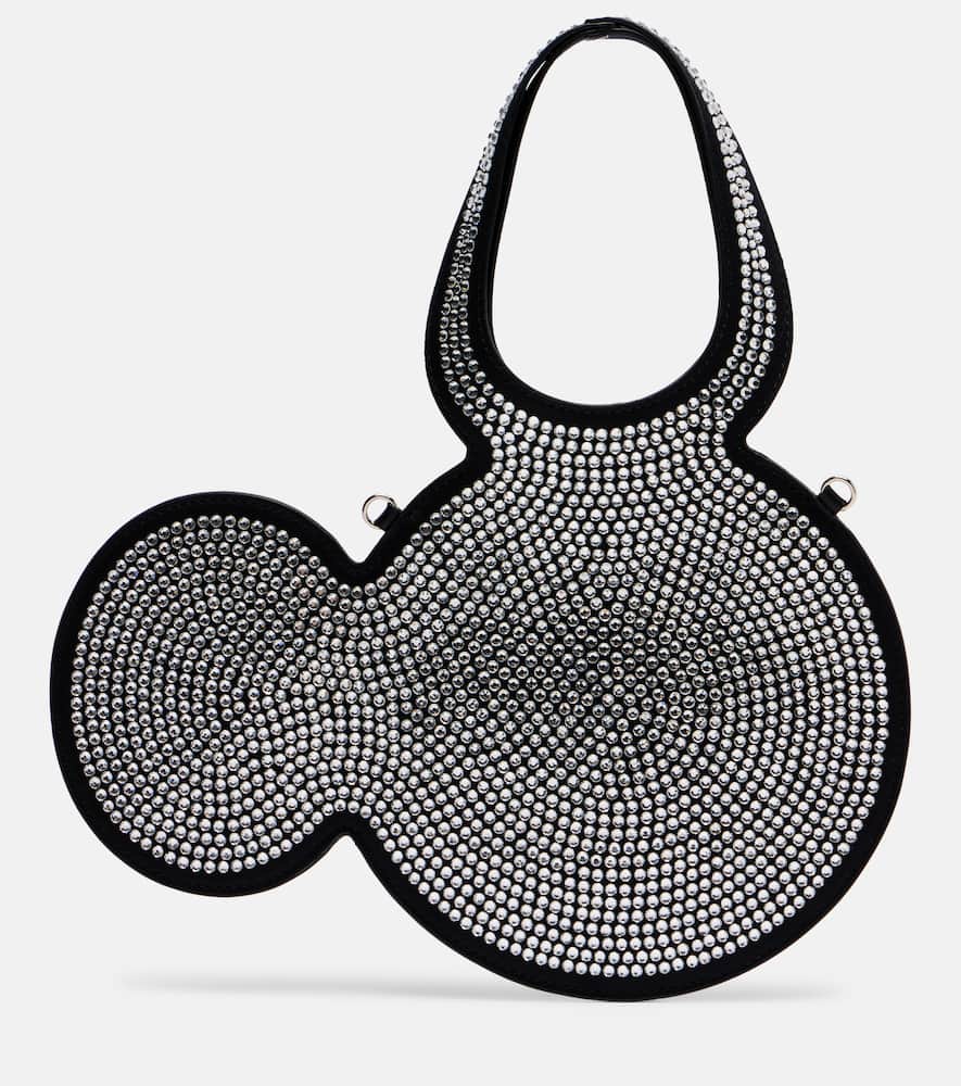 Coperni Mickey Mini Embellished Tote Bag In Gray