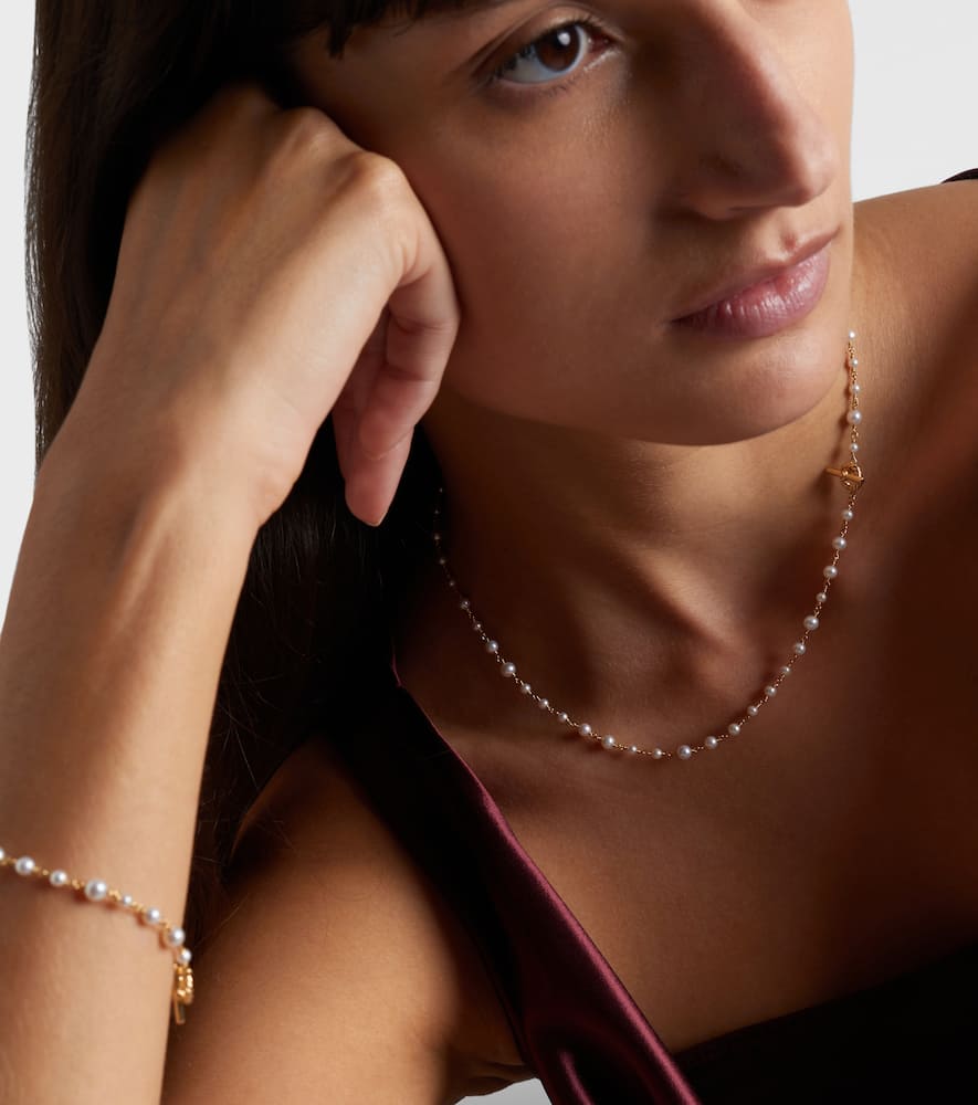David Yurman Pearl Classics 18kt Gold Necklace With Pearls In Multi