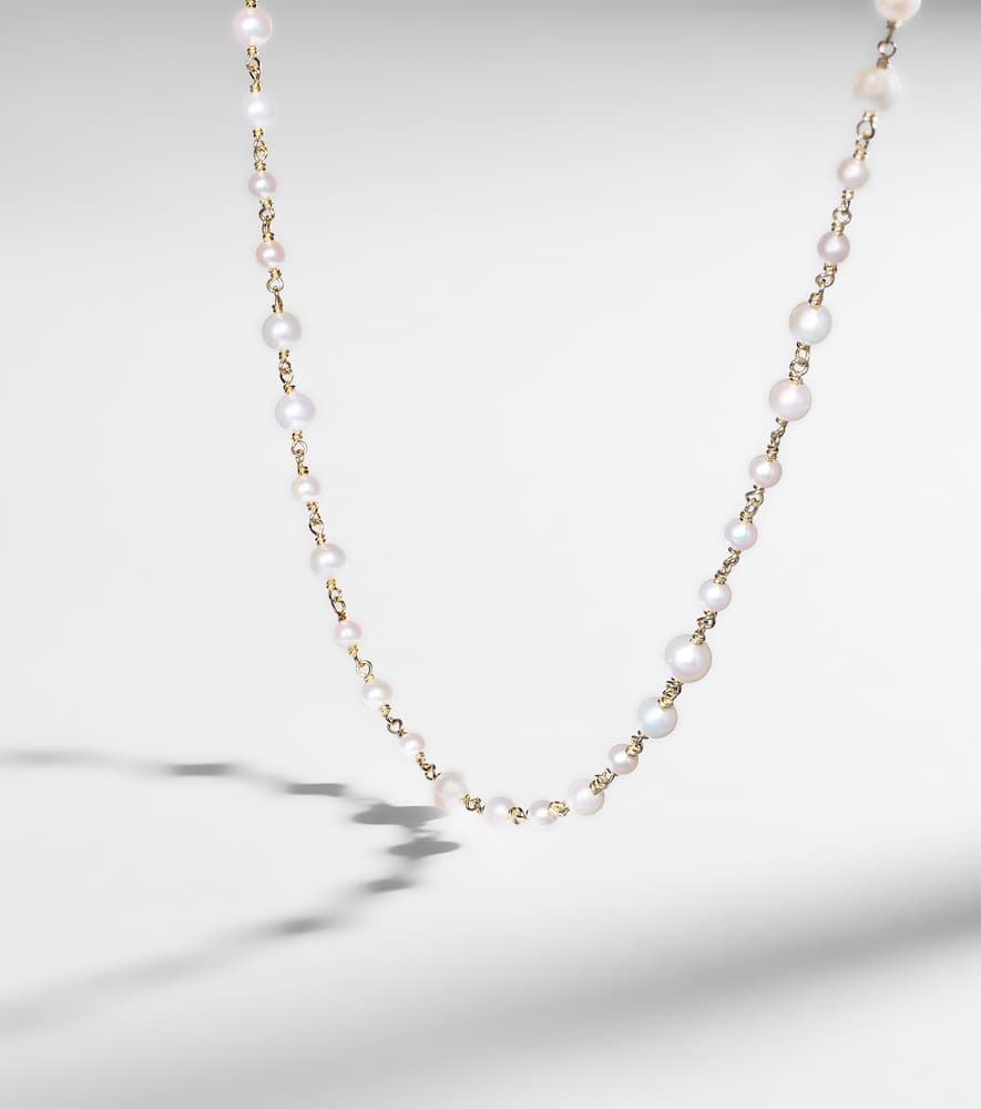 David Yurman Pearl Classics 18kt Gold Necklace With Pearls In Multi