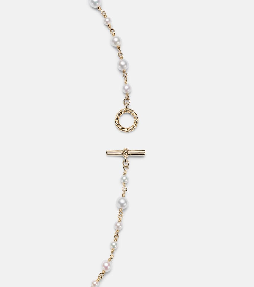 David Yurman Pearl Classics 18kt Gold Necklace With Pearls In Multi