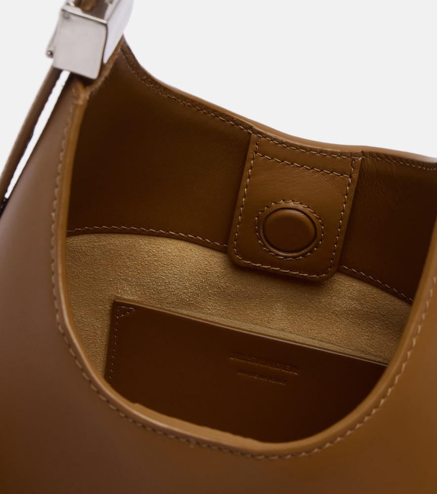 Jil Sander Eldorado Small Leather Shoulder Bag In Brown