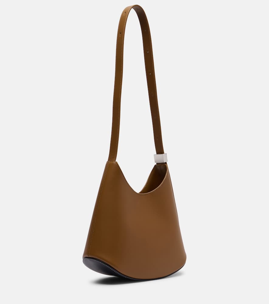 Jil Sander Eldorado Small Leather Shoulder Bag In Brown