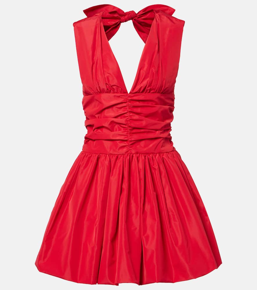 Patou Faille Balloon Minidress In Red