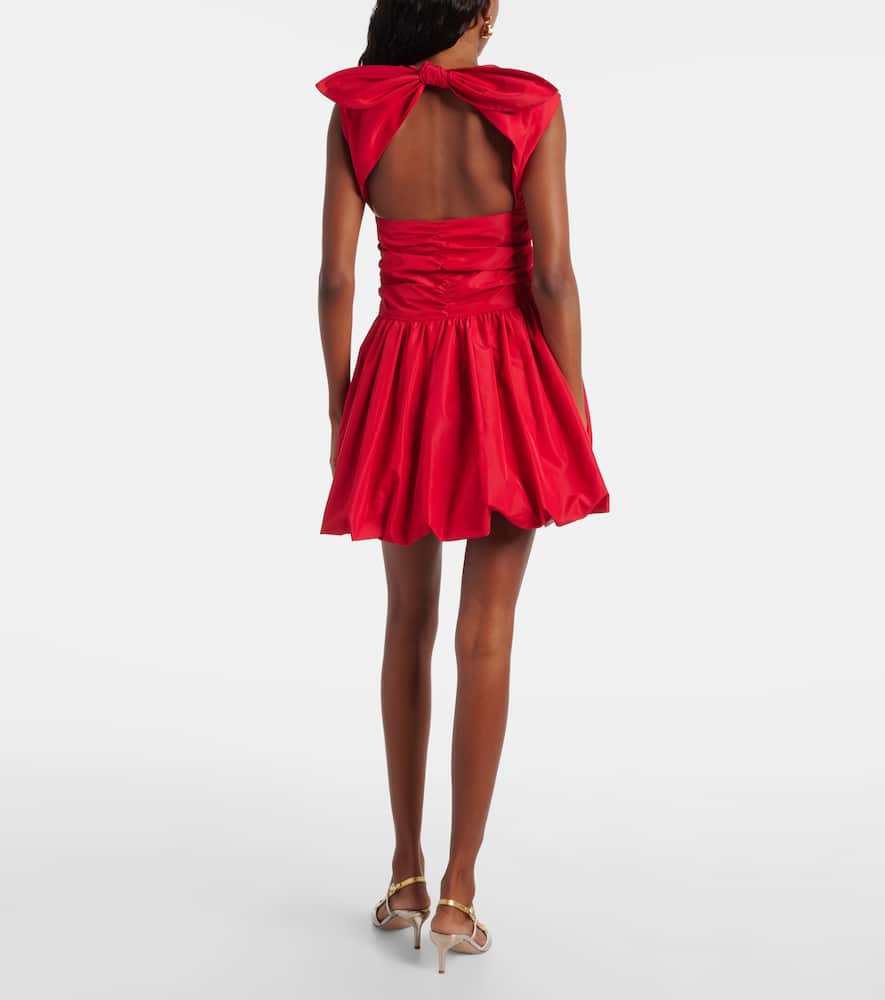 Patou Faille Balloon Minidress In Red