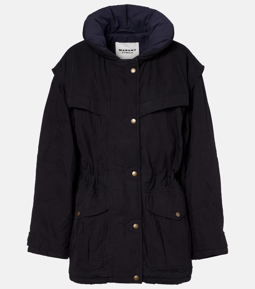 Isabel Marant Étoile Damone Hooded Cotton-blend Jacket In Black