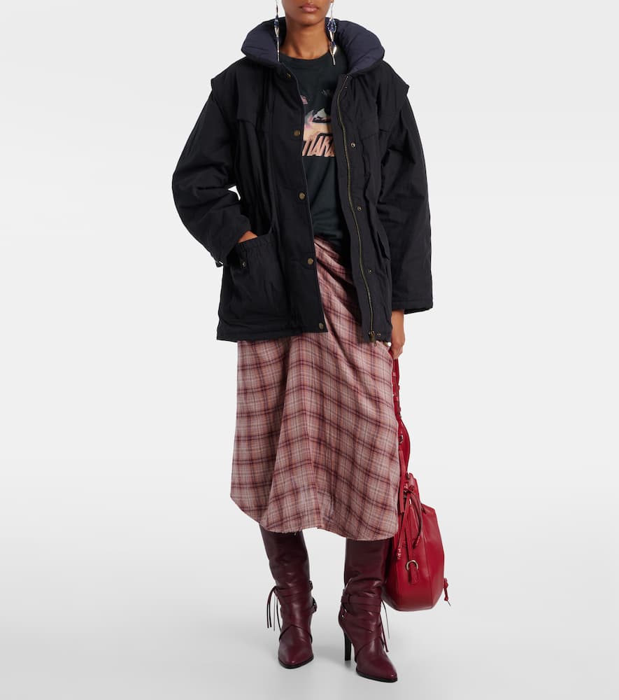 Isabel Marant Étoile Damone Hooded Cotton-blend Jacket In Black