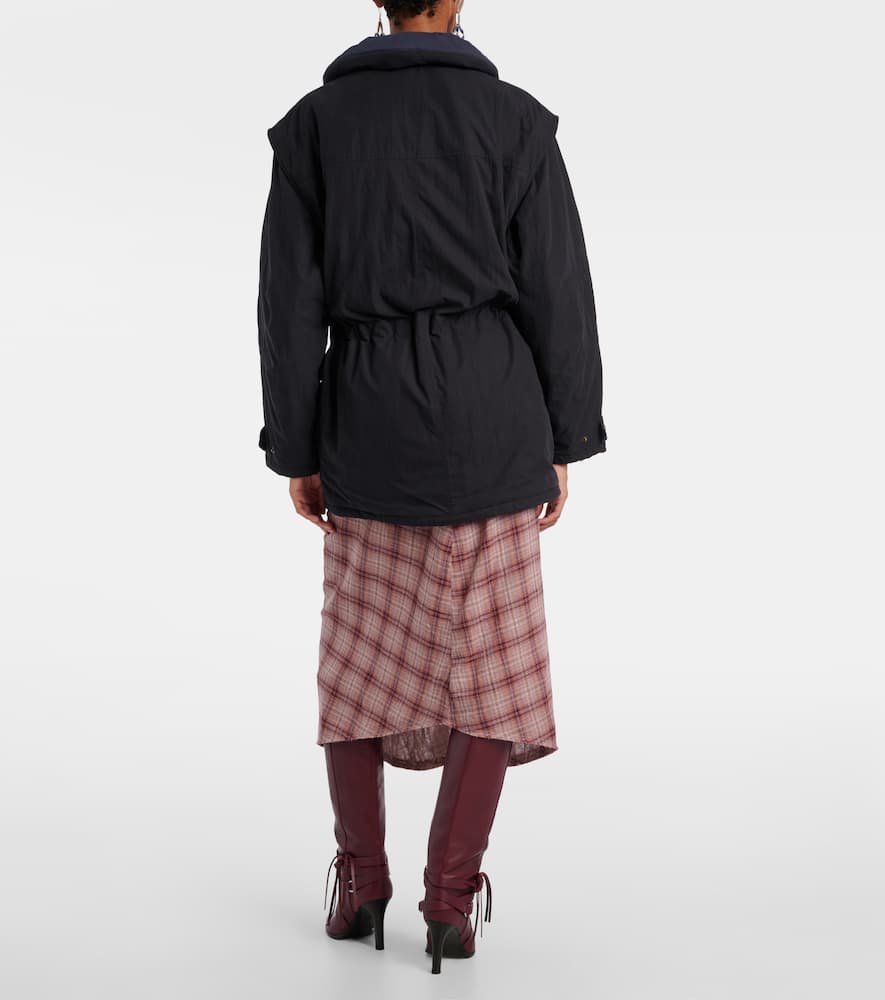 Isabel Marant Étoile Damone Hooded Cotton-blend Jacket In Black