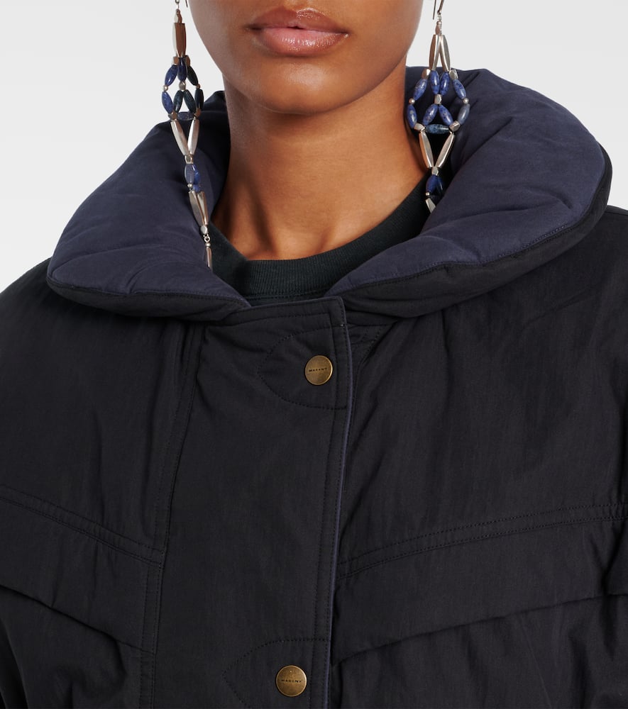Isabel Marant Étoile Damone Hooded Cotton-blend Jacket In Black