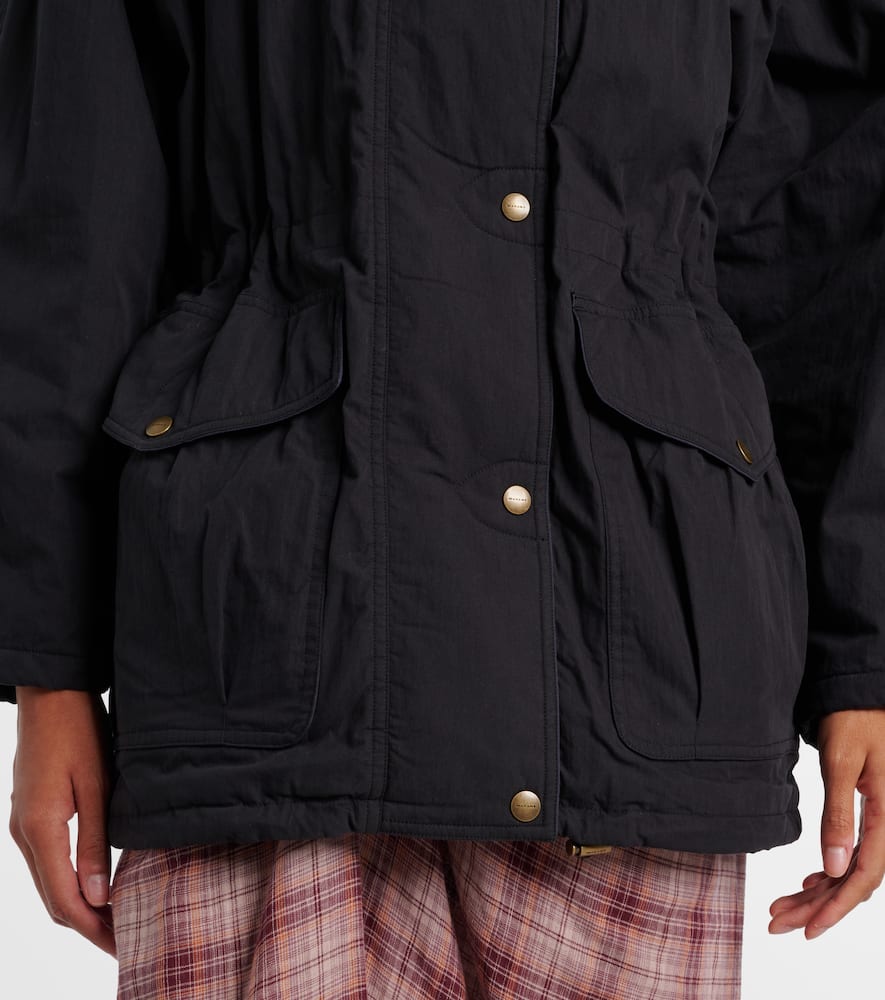 Isabel Marant Étoile Damone Hooded Cotton-blend Jacket In Black