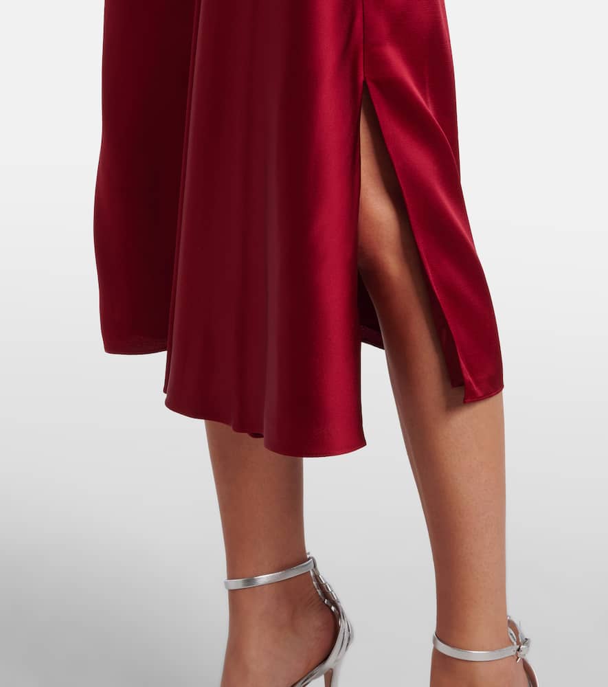 Erdem Crystal-embellished Satin Cady Cocktail Dress In Black