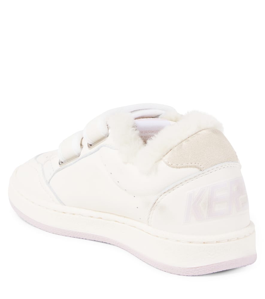 Golden Goose Ball Star Glitter Leather Sneakers In White