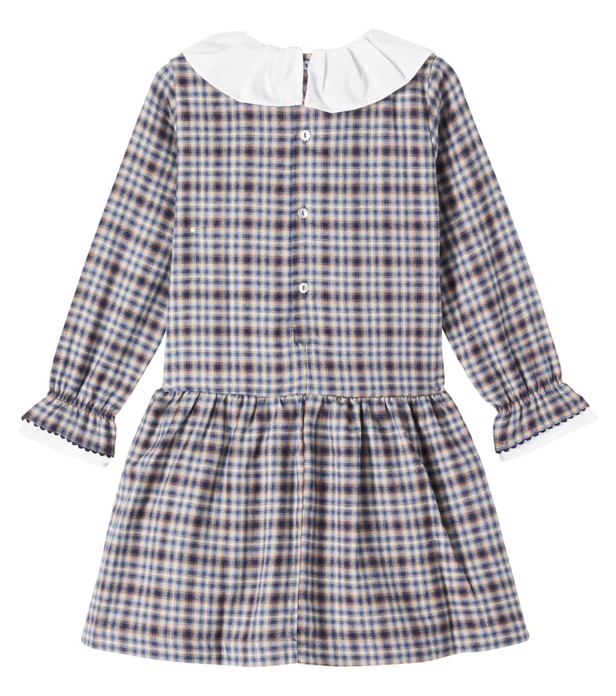 La Coqueta Tessa Checked Cotton And Wool Dress In Multi