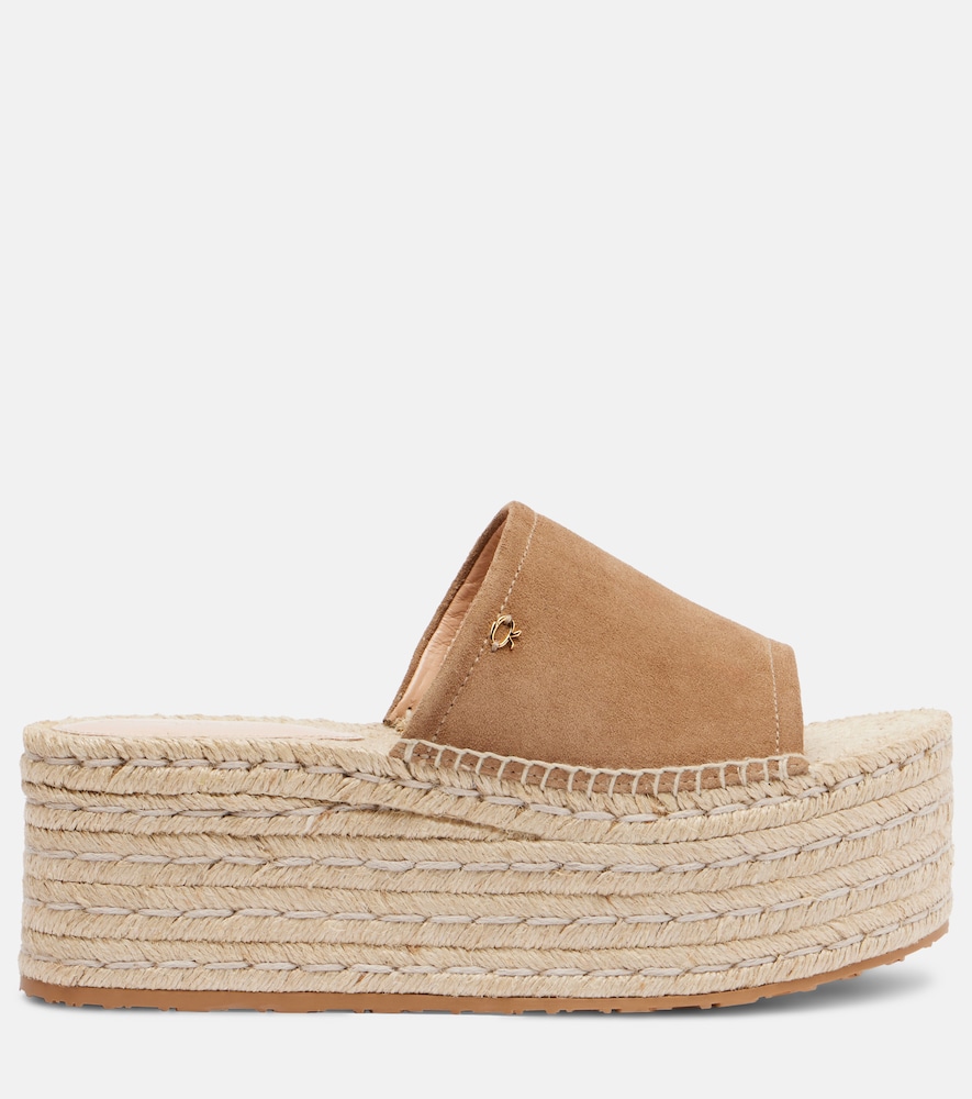  Gianvito Rossi Gianvito Rossi Espadrille-pantoletten Aus Veloursleder 