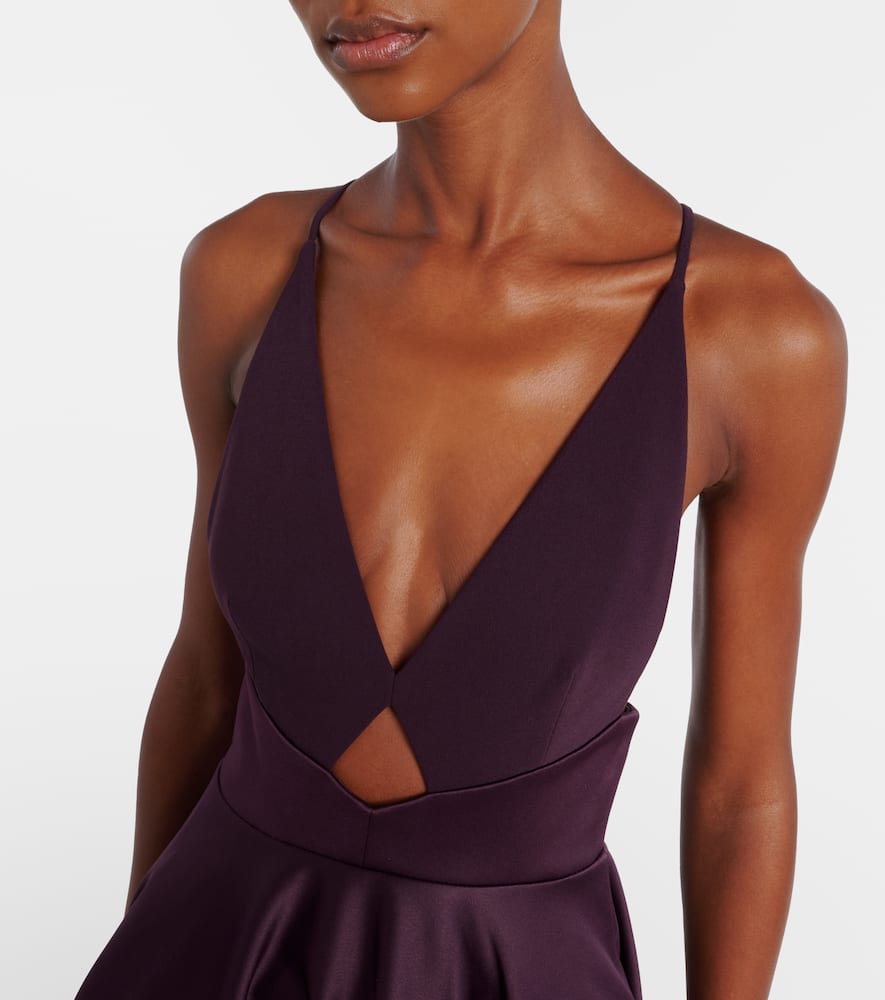Solace London Avallon Cross-strap Maxi Dress In Purple