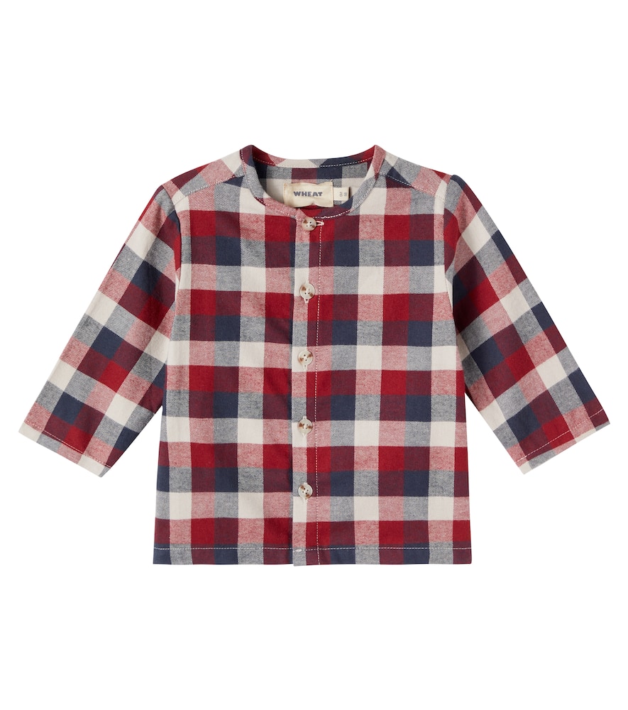Wheat Baby Shelby Checked Cotton Shirt In Multi