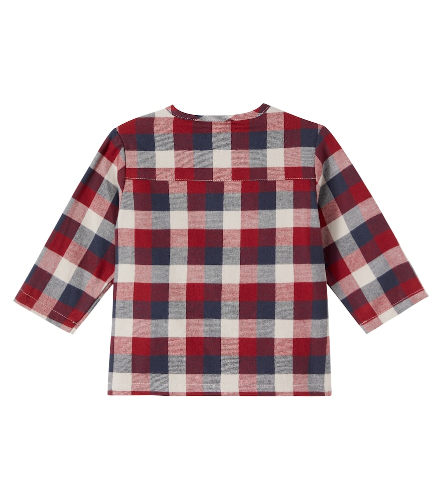Wheat Baby Shelby Checked Cotton Shirt In Multi