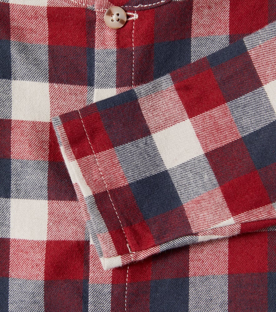 Wheat Baby Shelby Checked Cotton Shirt In Multi