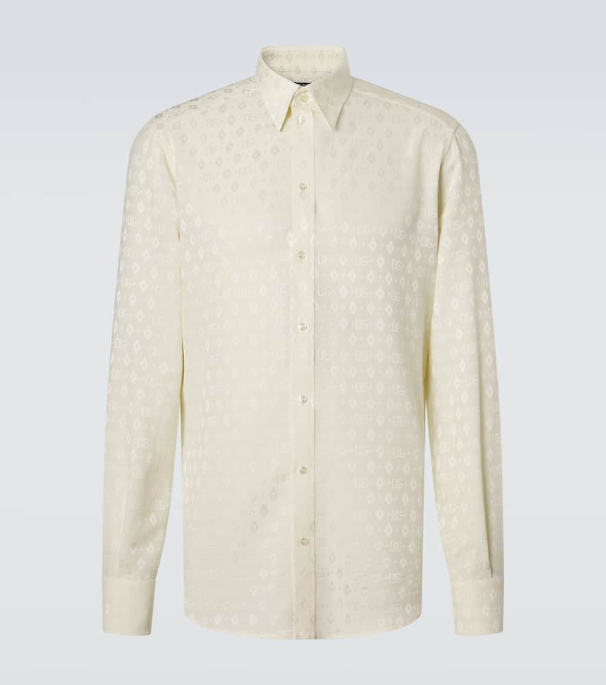 Dolce & Gabbana Dg Silk Shirt In White