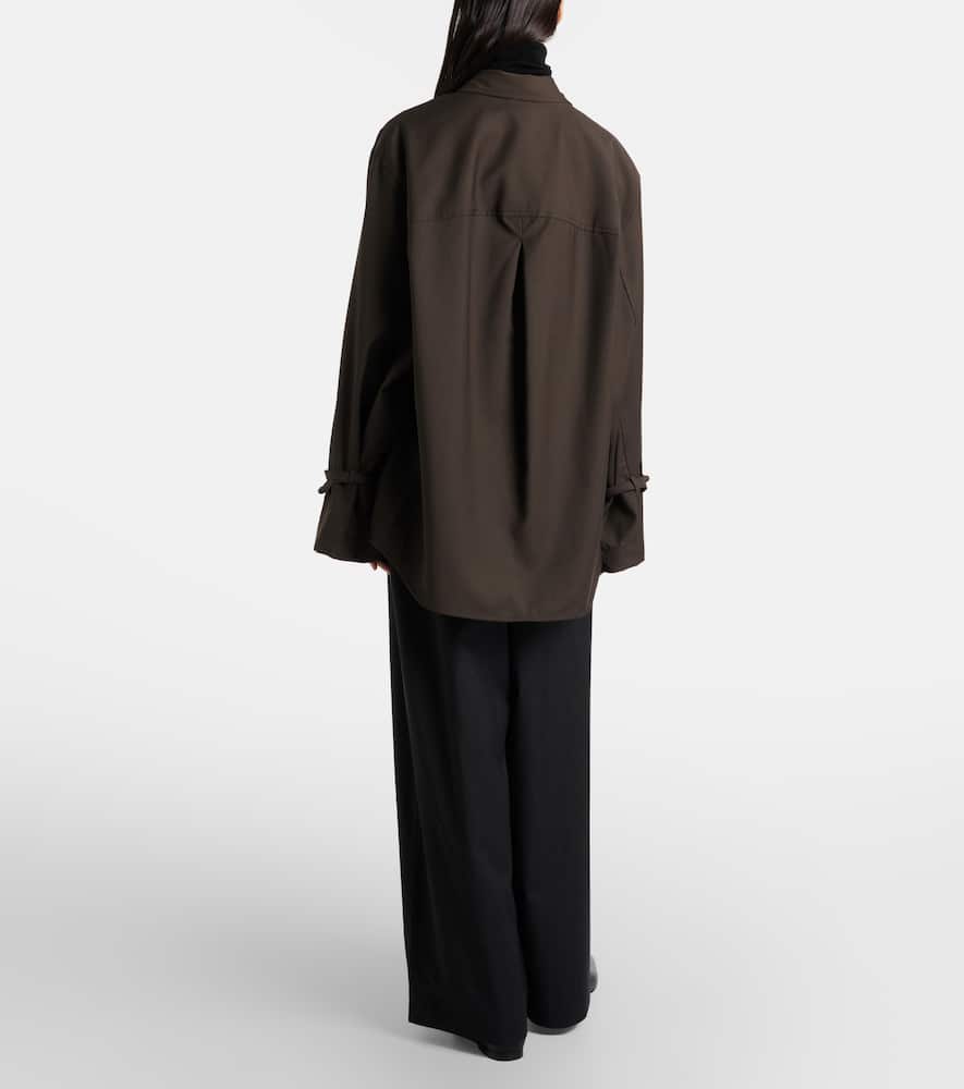 Totême Wool Wide-leg Pants In Black