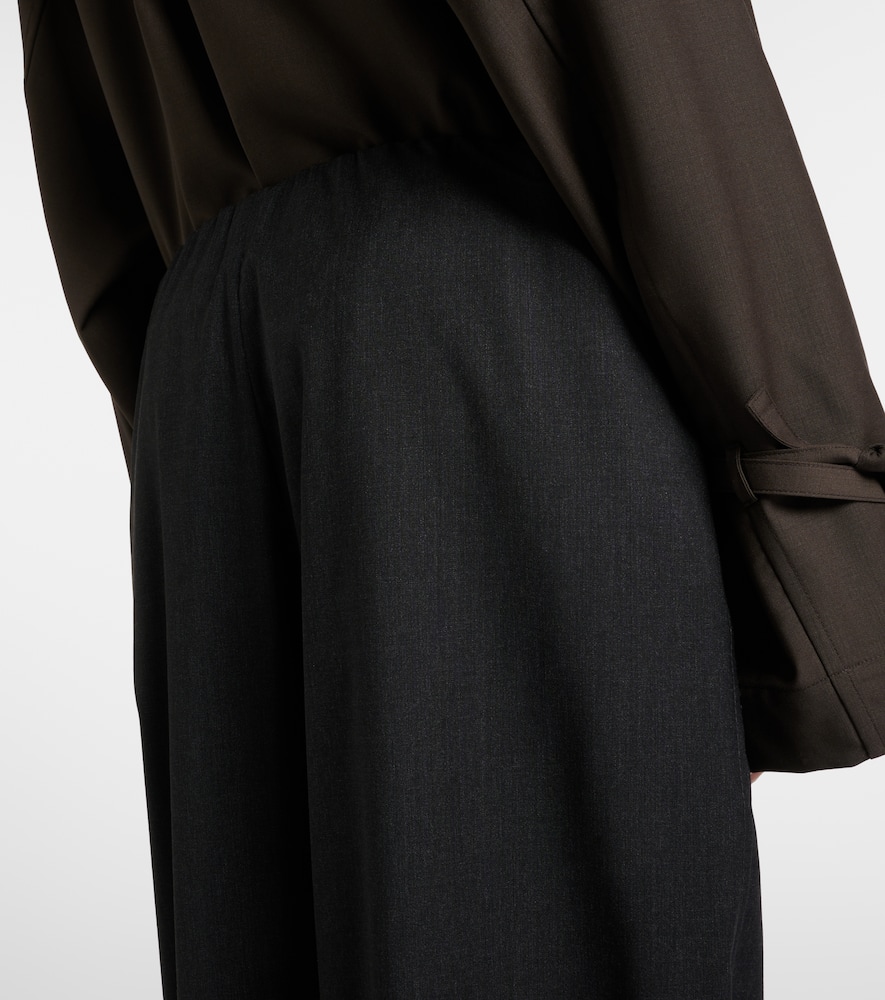 Totême Wool Wide-leg Pants In Black