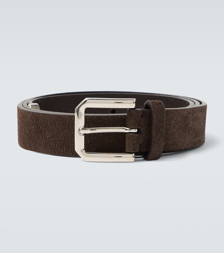 Brunello Cucinelli Men's Brown Suede Belt Inch Size 42 - Mytheresa