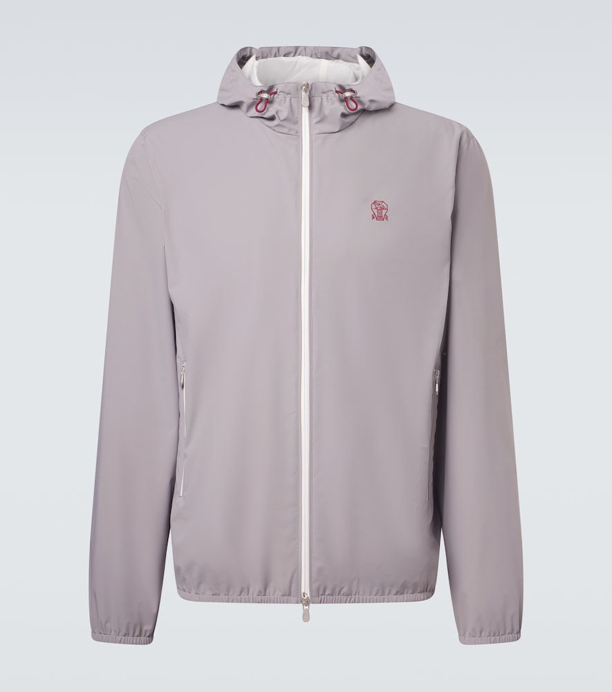 Brunello Cucinelli Men's Grey Logo Jacket UK Size 36 - Mytheresa