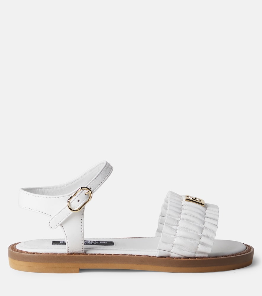  Dolce&gabbana Kids Dolce&gabbana Kids Sandalen Dg Aus Leder 