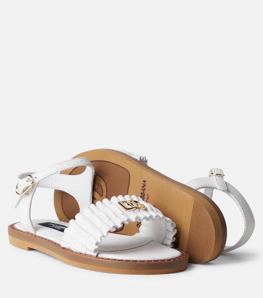  Dolce&gabbana Kids Dolce&gabbana Kids Sandalen Dg Aus Leder 