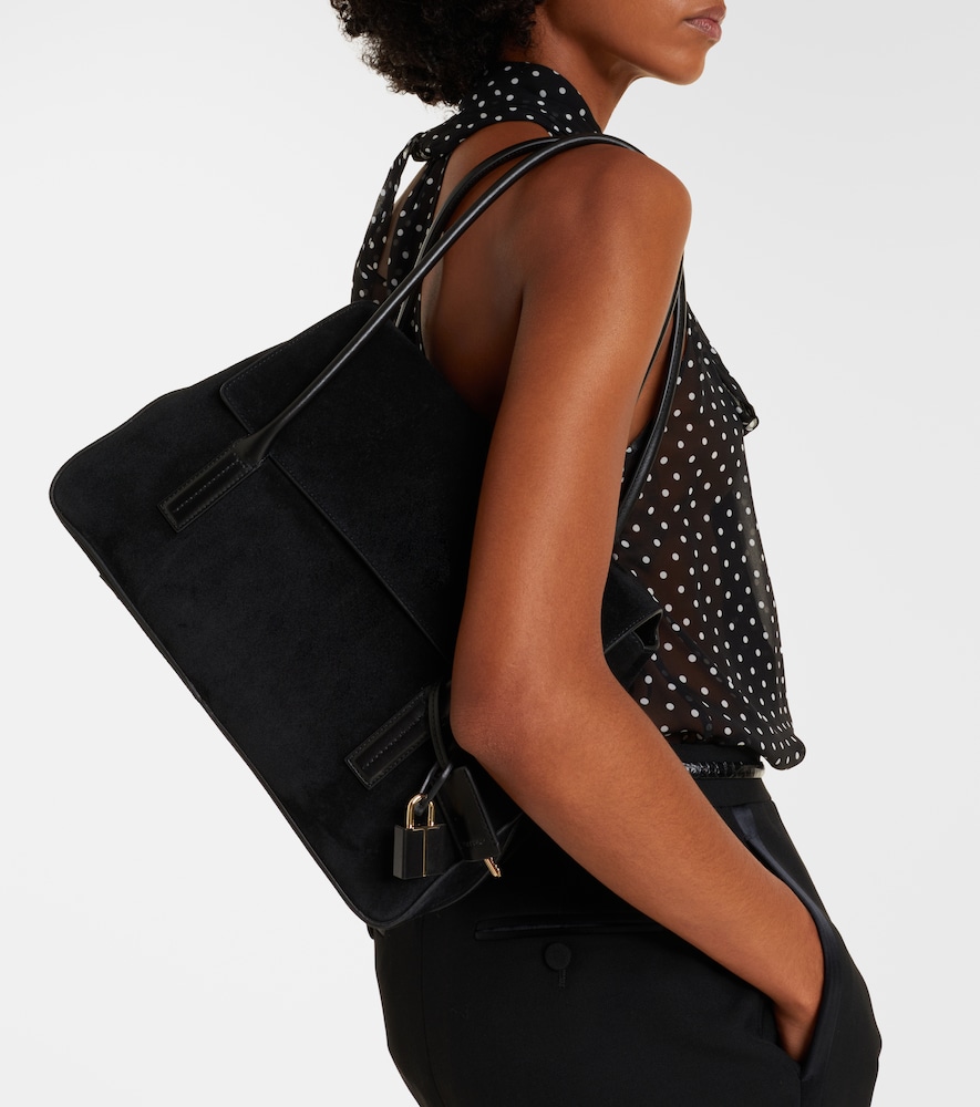 Tom Ford Eclipse Medium suede shoulder bag