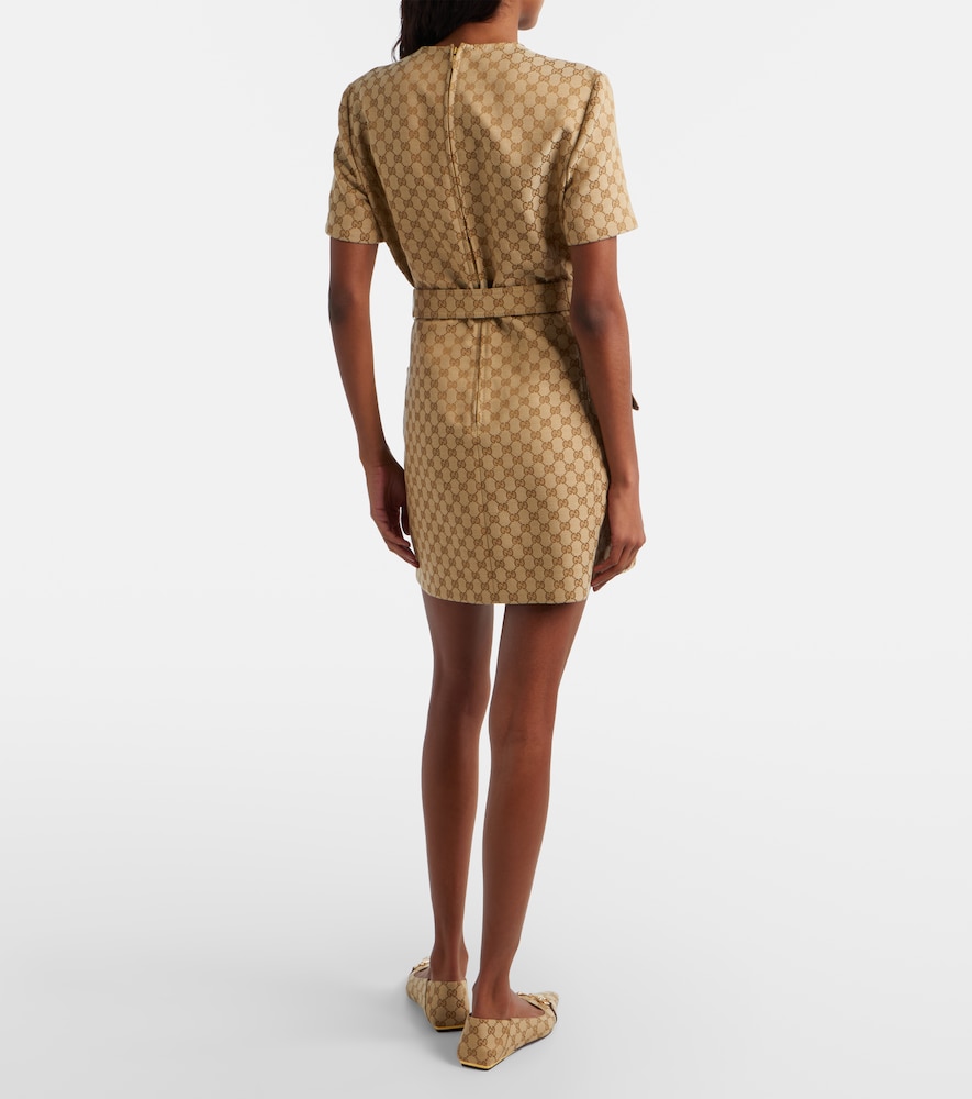  Gucci Gucci Gg Canvas Belted Minidress 