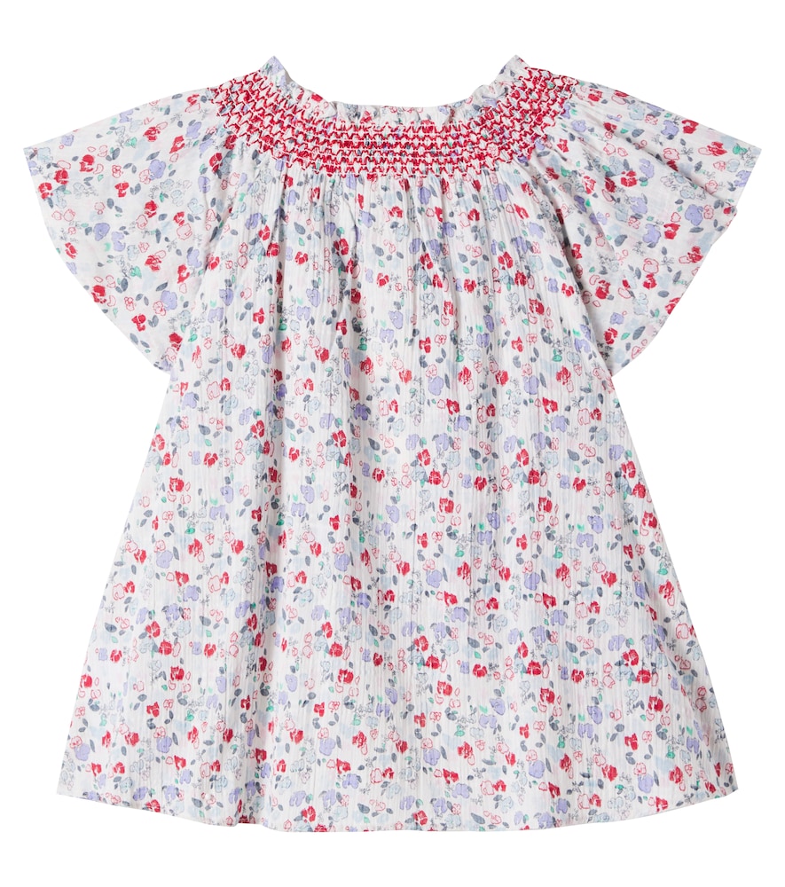  Bonton Bonton Baby Hazelnut Floral Cotton Dress 