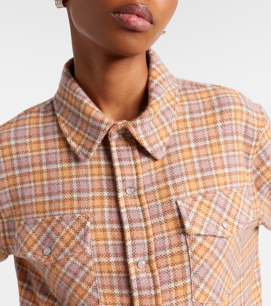 Midnight Rose Plaid Cashmere Shirt
