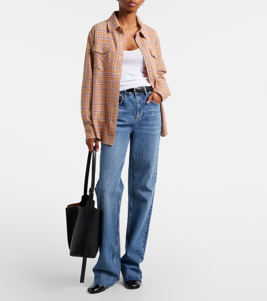 Midnight Rose Plaid Cashmere Shirt
