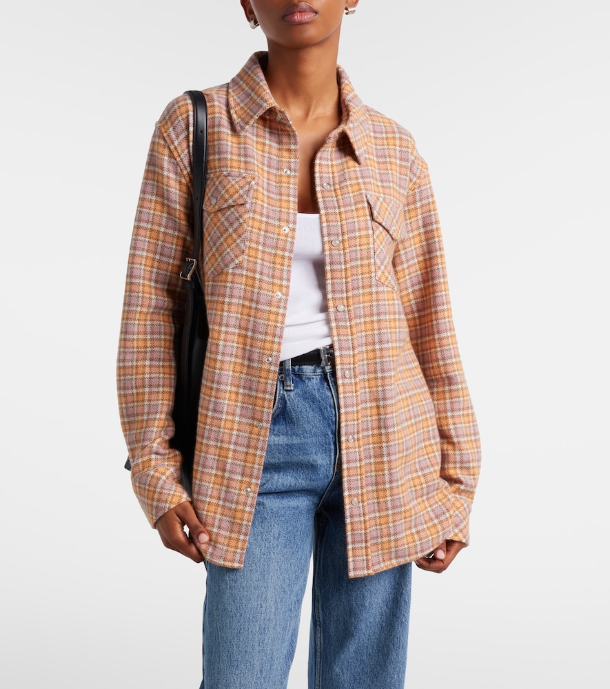 Midnight Rose Plaid Cashmere Shirt