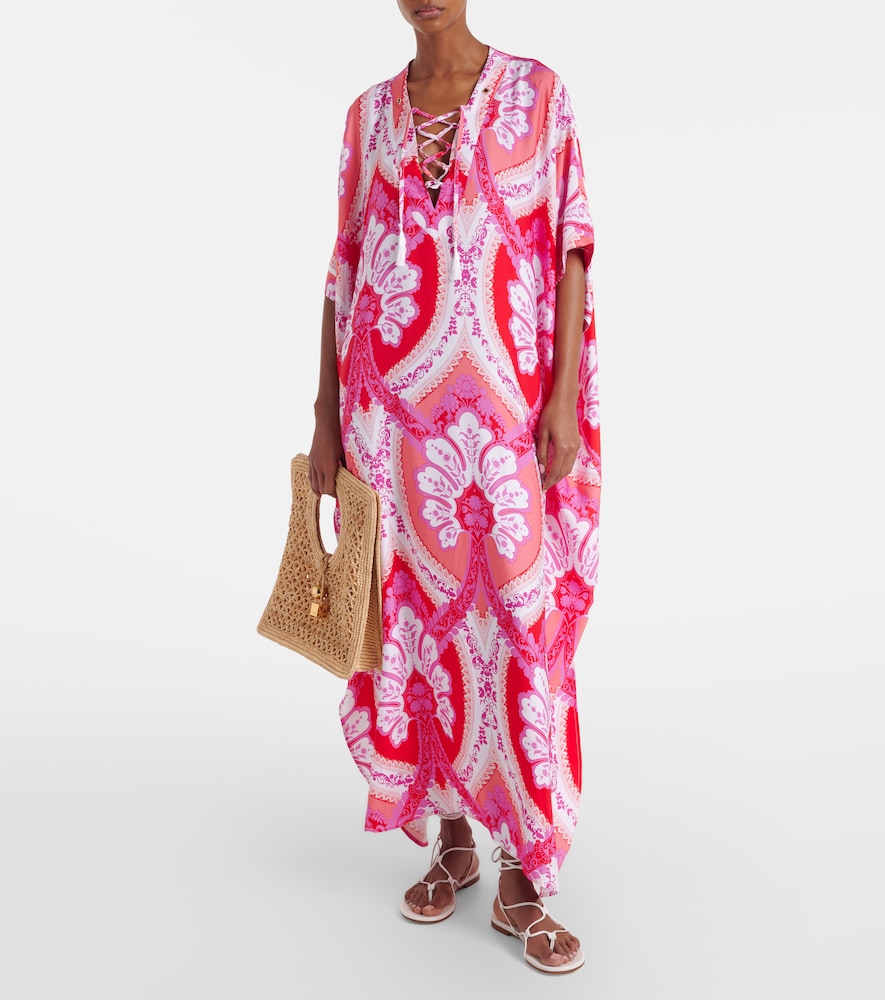  Melissa Odabash Melissa Odabash Bedruckter Kaftan Carlotta Aus Satin 