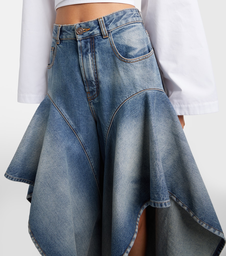  Alaia Alaã¯a Ruffled Wide-leg Jeans 
