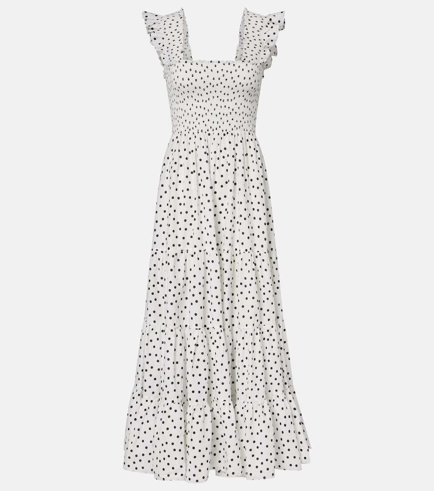 Rixo Kendall Polka Dot Cotton Maxi Dress