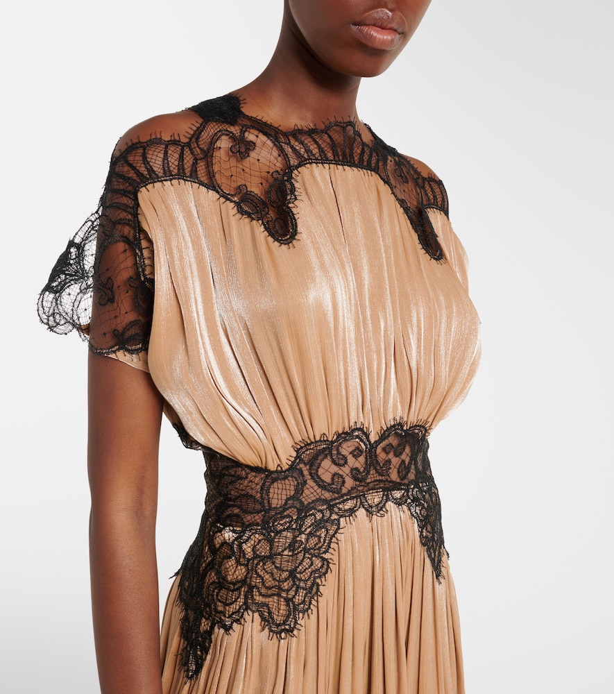  Costarellos Costarellos Robe Aus Lurex-georgette Mit Spitze 