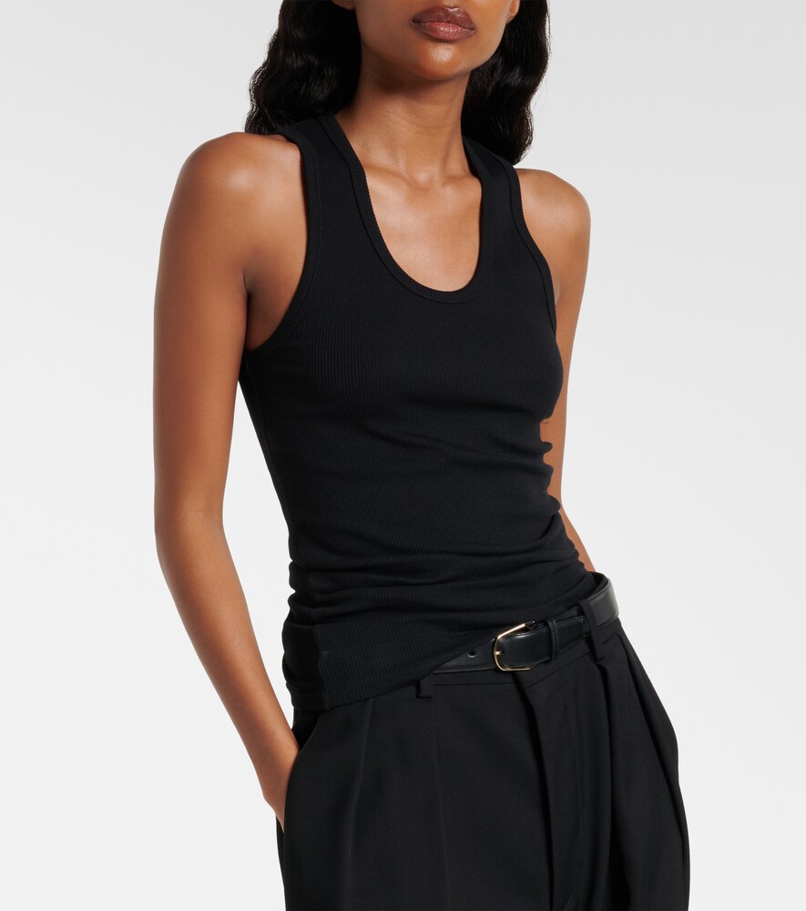 Wardrobe. NYC Ribbed-knit cotton jersey tank top